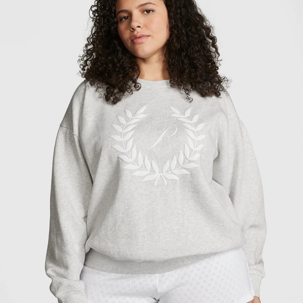 PINK IVY FLEECE CLASSIC CREW SWEATSHIRT | M